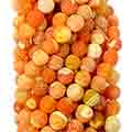 BEADS AGATE FROST ROUND 8MM BE2046-ORANGE
