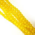 BEADS AGATE ROUND YELLOW 10MM BE2083