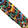 BEADS AGATE ROUND MIXED COLOR 8MM BE4167