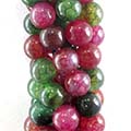 BEADS AGATE DRAGON VEIN ROUND MIXED COLOR 12MM BE4371