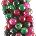 BEADS AGATE DRAGON VEIN ROUND MIXED COLOR 10MM BE6187