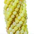 BEADS AGATE FROST ROUND 6MM BE6803-YELLOW