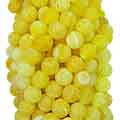 BEADS AGATE FROST ROUND 10MM BE8459-YELLOW