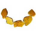 BEADS IMP TURQUOISE ABSTRACT 50X36MM-YELLOW
