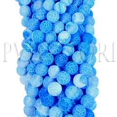 BEADS AGATE FROST ROUND 8MM BE2046-BLUE